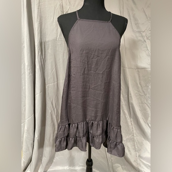 Free People Dresses & Skirts - Free People Intimately Halter Mini Dress in Deep Gray